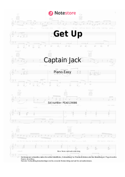Noten, Akkorde Captain Jack - Get Up