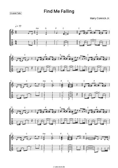 Noten, Akkorde Harry Connick Jr. - Find Me Falling