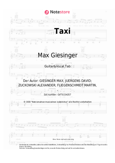 undefined Max Giesinger - Taxi