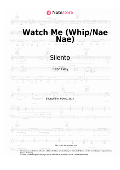 Noten, Akkorde Silento - Watch Me (Whip/Nae Nae)