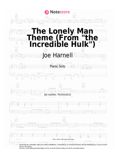 undefined Joe Harnell - The Lonely Man Theme (From the Incredible Hulk)