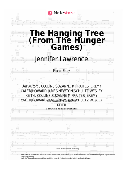 undefined Jennifer Lawrence, James Newton Howard - The Hanging Tree (From The Hunger Games)