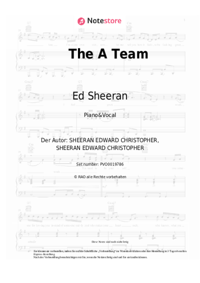 undefined Ed Sheeran - The A Team