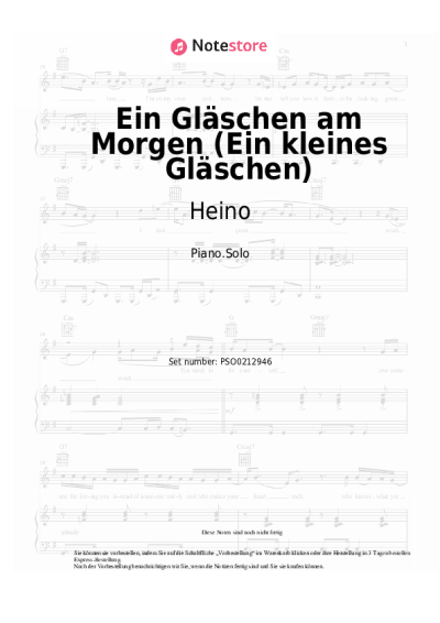 undefined Heino - Ein Gläschen am Morgen (Ein kleines Gläschen)