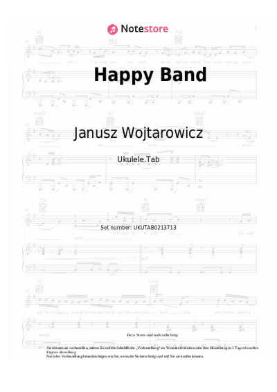 Noten, Akkorde Janusz Wojtarowicz, Motion Trio - Happy Band