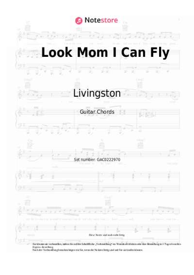 Noten, Akkorde Livingston - Look Mom I Can Fly