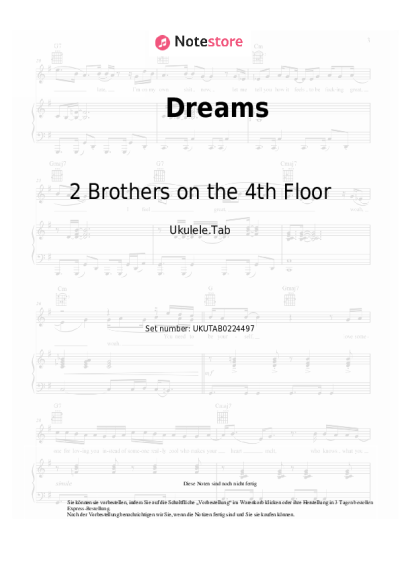 Noten, Akkorde 2 Brothers on the 4th Floor - Dreams