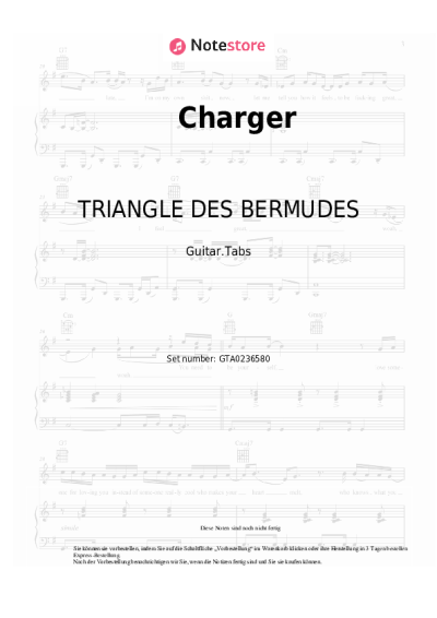Noten, Akkorde TRIANGLE DES BERMUDES - Charger