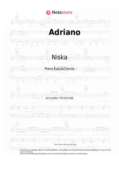 Noten, Akkorde Niska - Adriano