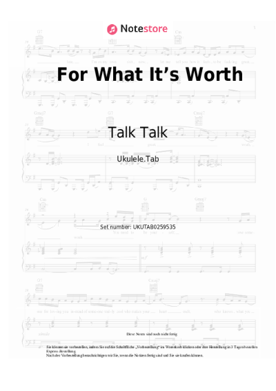undefined Talk Talk - For What It’s Worth