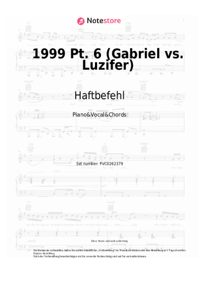 Noten, Akkorde Haftbefehl - 1999 Pt. 6 (Gabriel vs. Luzifer)