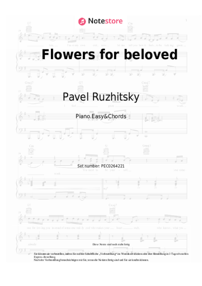 Noten, Akkorde Pavel Ruzhitsky - Flowers for beloved