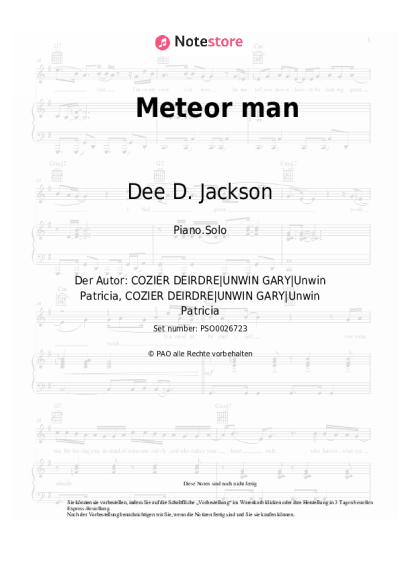 undefined Dee D. Jackson - Meteor man