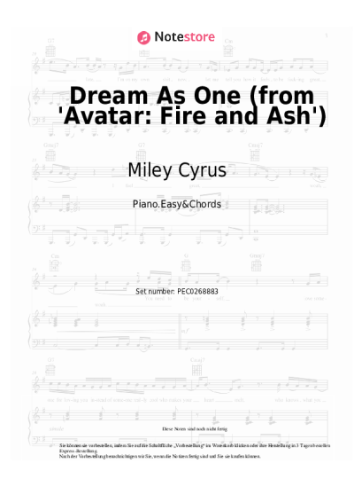undefined Miley Cyrus - Dream As One (from 'Avatar: Fire and Ash')