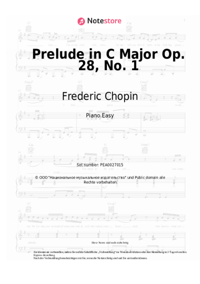 undefined Frederic Chopin - Prelude in C Major Op. 28, No. 1