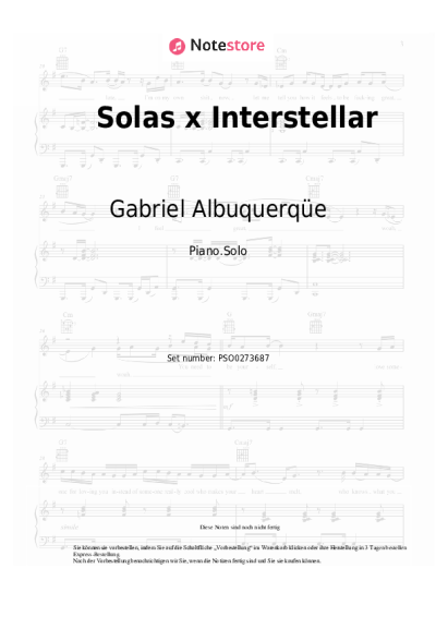 Noten, Akkorde Gabriel Albuquerqüe - Solas x Interstellar