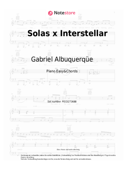 Noten, Akkorde Gabriel Albuquerqüe - Solas x Interstellar