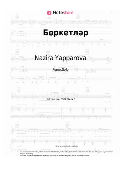 Noten, Akkorde Nazira Yapparova - Бөркетләр