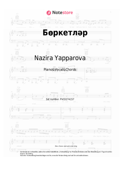 Noten, Akkorde Nazira Yapparova - Бөркетләр