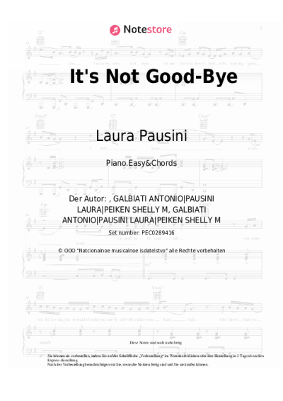 undefined Laura Pausini - It's Not Good-Bye