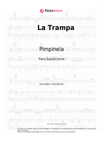 Noten, Akkorde Pimpinela - La Trampa