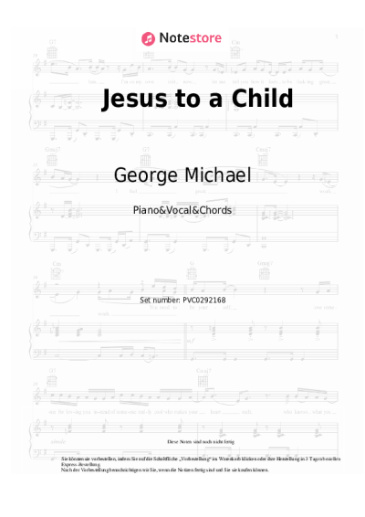 Noten, Akkorde George Michael - Jesus to a Child