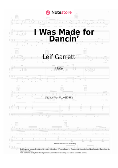 Noten, Akkorde Leif Garrett - I Was Made for Dancin’