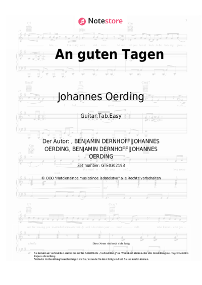 undefined Johannes Oerding - An guten Tagen