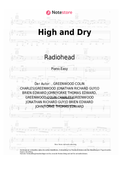 undefined Radiohead - High and Dry