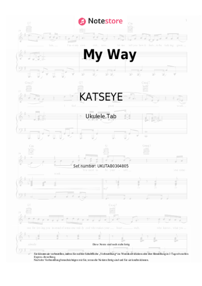Noten, Akkorde KATSEYE - My Way