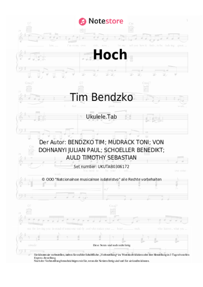 undefined Tim Bendzko - Hoch