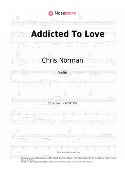 Noten, Akkorde Chris Norman - Addicted To Love