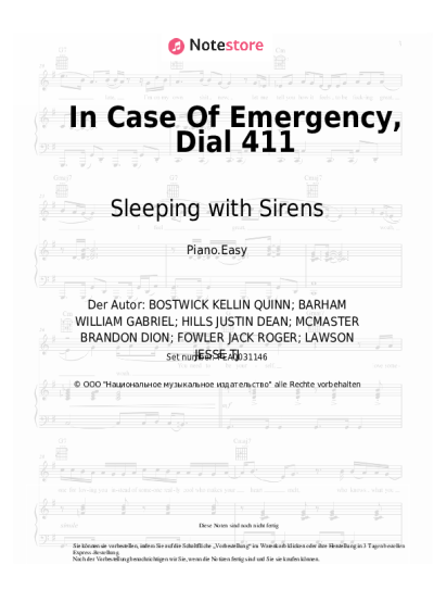 undefined Sleeping with Sirens - In Case Of Emergency, Dial 411