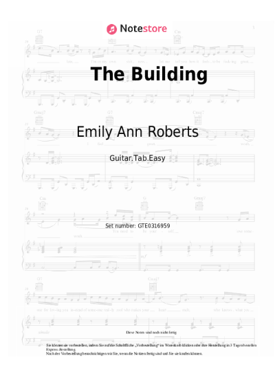 Noten, Akkorde Emily Ann Roberts - The Building
