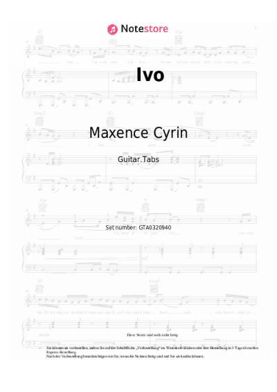 Noten, Akkorde Maxence Cyrin - Ivo
