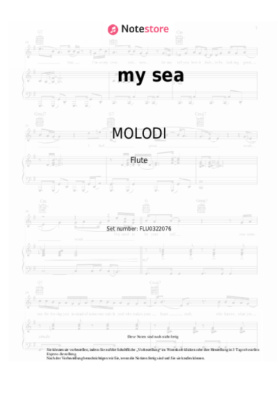 Noten, Akkorde MOLODI - my sea