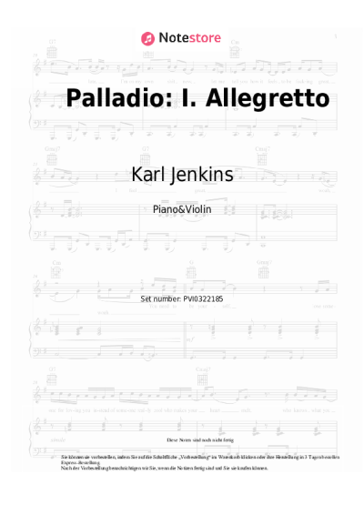 undefined Karl Jenkins - Palladio: I. Allegretto