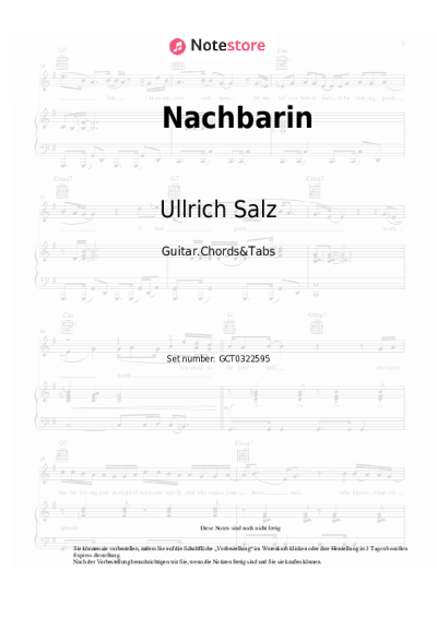 Noten, Akkorde Ullrich Salz - Nachbarin