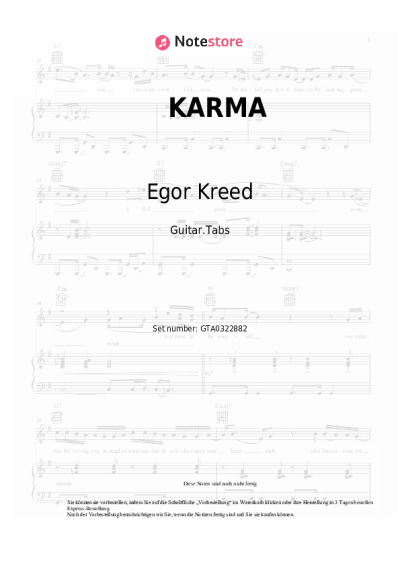 Noten, Akkorde Egor Kreed, Artik & Asti - KARMA