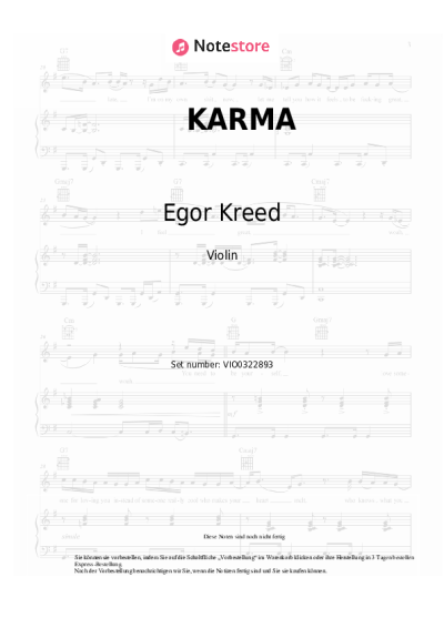 Noten, Akkorde Egor Kreed, Artik & Asti - KARMA