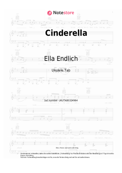 Noten, Akkorde Ella Endlich - Cinderella