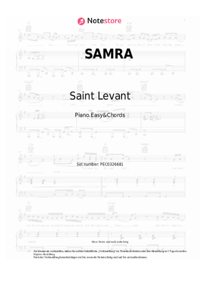Noten, Akkorde Saint Levant, Babylone - SAMRA