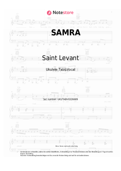Noten, Akkorde Saint Levant, Babylone - SAMRA