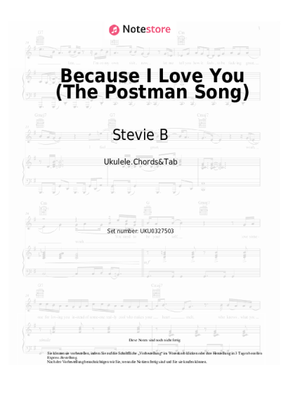 Noten, Akkorde Stevie B - Because I Love You (The Postman Song)