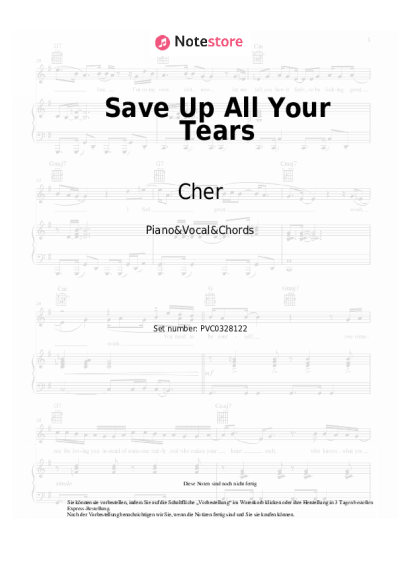 undefined Cher - Save Up All Your Tears
