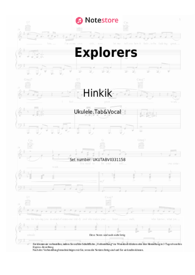 Noten, Akkorde Hinkik - Explorers