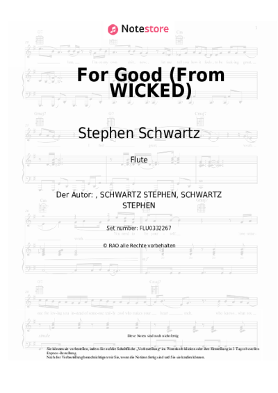 undefined Stephen Schwartz, Idina Menzel, Kristin Chenoweth - For Good (From WICKED)