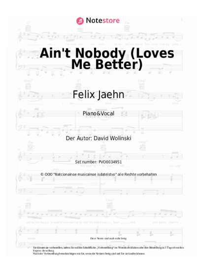 undefined Felix Jaehn, Jasmine Thompson - Ain't Nobody (Loves Me Better)