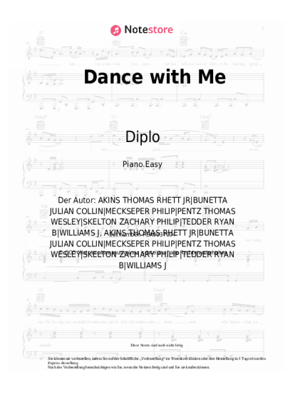 Noten, Akkorde Diplo, Thomas Rhett, Young Thug - Dance with Me