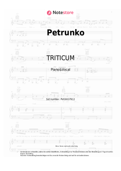 Noten, Akkorde TRITICUM - Petrunko